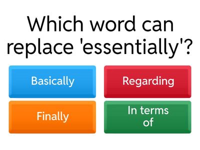linking words quiz B1
