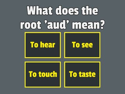 Latin Root -aud Practice
