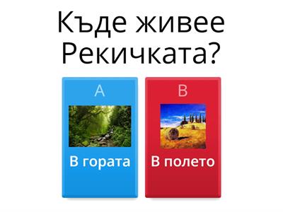 "Рекичката" Мая Дългъчева ( четене с разбиране) 
