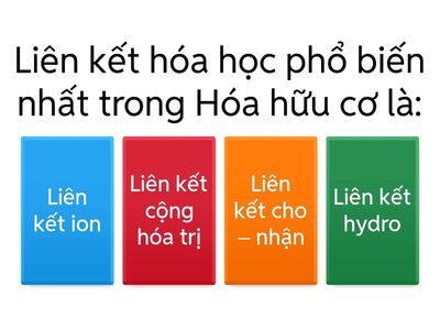 Pre-test Hóa hữu cơ - Chương 1