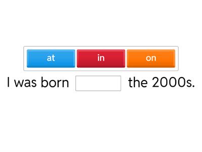 Prepositions of Time - In, At, On