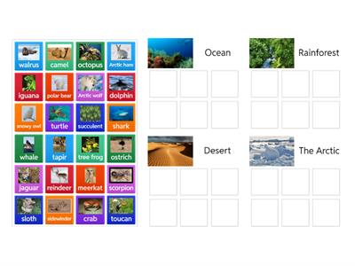 Edited World Habitats Sorting Game