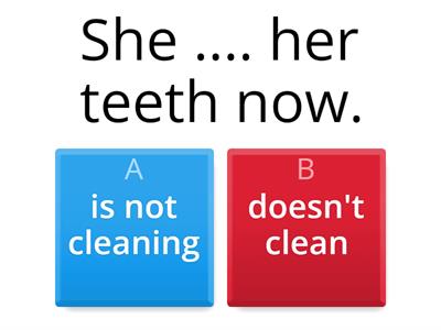 Present Continuous Negative