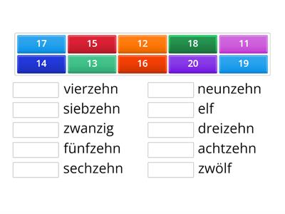 Zahlen 11-20