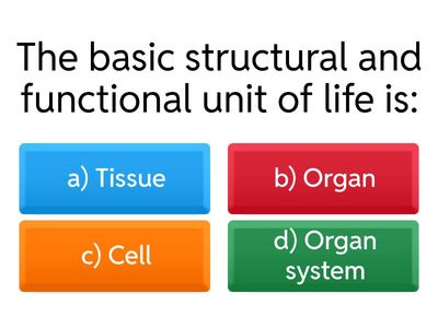 CELL: STRUCTURE AND FUNCTION