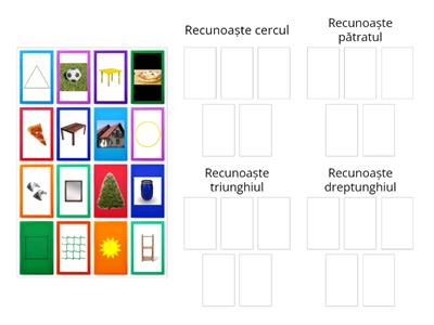 Forme geometrice: cerc, patrat, triunghi