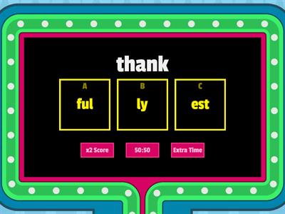 Choose the Suffix Game Show