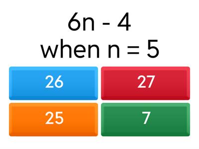  Evaluating Algebraic Expressions