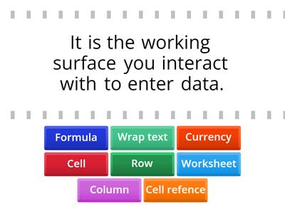 KS3 Spreadsheets Key Terms 1