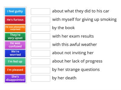 Outcomes intermediate unit 2 feelings prepositions