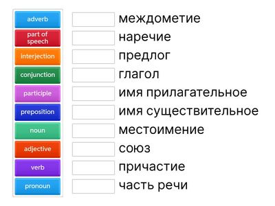 Basic grammar terms. Parts of speech