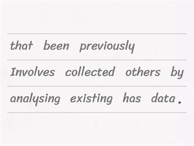 Secondary research definition