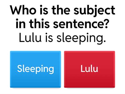 Find the subject and Verb