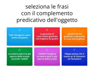 complemento predicativo dell`oggetto