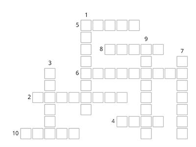 Vocab List 08 - Definitions Crossword