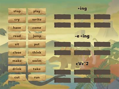 adding -ing (Present Continuous)