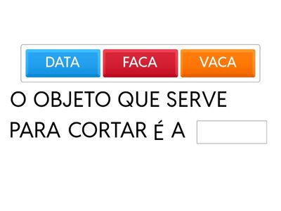 COMPLETE A FRASE COM A PALAVRA CORRETA