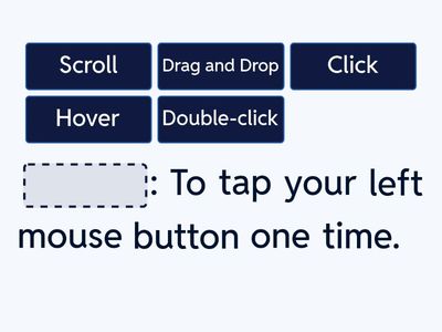 Computer Mouse Verbs and Nouns