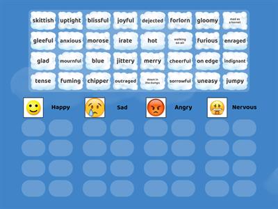 Feelings: Synonym Sort