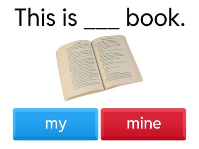 Possessive Adjectives and Pronouns Quiz