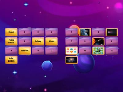 Space vocabulary Memory Game