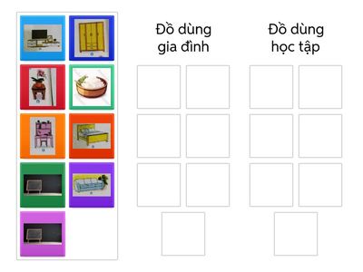 SẮP XẾP CÁC ĐỒ VẬT TRONG GIA ĐÌNH THÀNH MỘT NHÓM