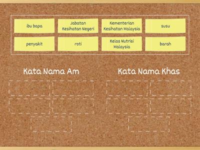 BM TING 1: Kata Nama Am dan Kata Nama Khas