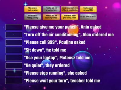 Reported Speech Commands and Requests