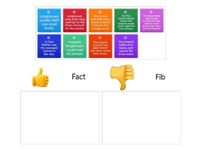 K6 Lesson 7: Iroquois Confederacy fact or fib