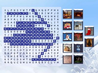 Christmas vocabulary YL and Teens (wordsearch)