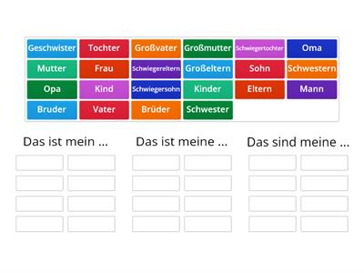 Familie, A1.1 (mein/meine)