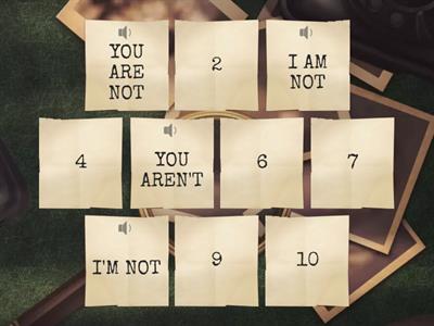 VERB TO BE: LONG FORM AND SHORT FORM - NEGATIVE