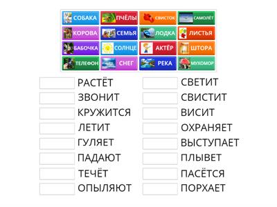 СУЩЕСТВИТЕЛЬНОЕ + ГЛАГОЛ