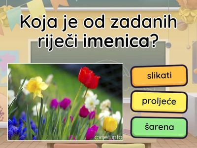 IMENICE, GLAGOLI, PRIDJEVI