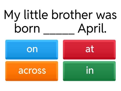 Preposition Practice