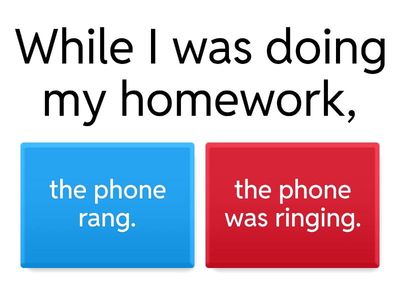 past simple and past continuous