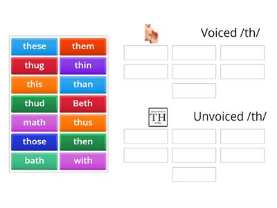 voiced/unvoiced th sort