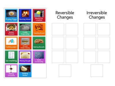 Sorting Reversible and Irreversible Changes