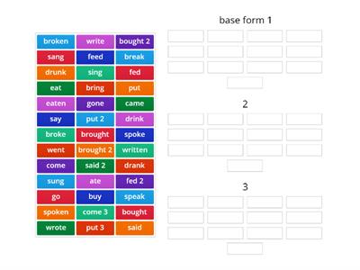 irregular verbs