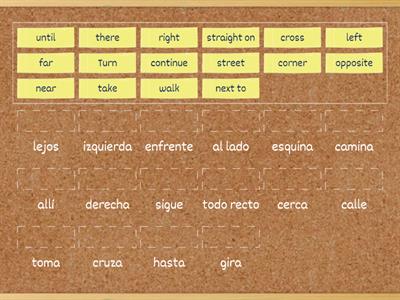 DIRECCIONES - ESPAÑOL / INGLÉS