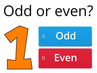 Odd and Even Numbers