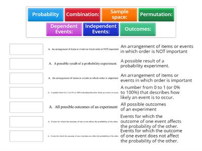 Probability Vocabulary