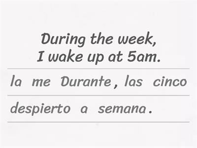 N5 Spanish/Society: Daily Routine