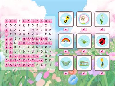  Spring (for primary school)  wordsearch