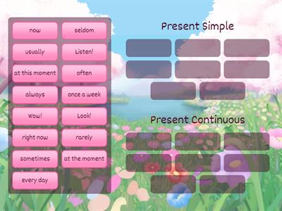 Present Simple vs Present Continuous - Signal Words