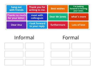 Writing: Formal or informal? 