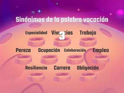 Sinónimos de vocación