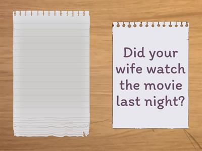 Simple present & past questions 