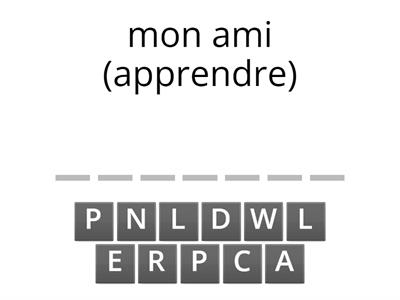 Reorder  Re + Prendre Verbs