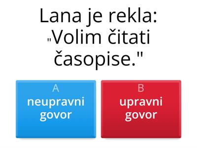 Upravni i neupravni govor NOVO